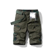 Men's 100% Cotton Cargo Shorts - Knee-Length Outdoor Shorts | Summer Wear by Mead's Supply & Equipment Outfitters limited