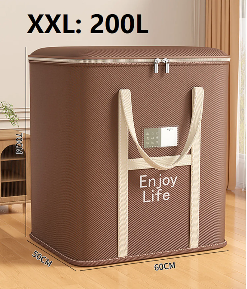Ecotrek Extra Large Foldable Zipper Storage Bag – Wardrobe Organiser & Moving Box YN01605 by ECOTREK