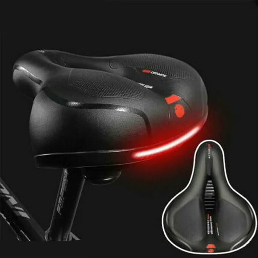 Big Wide Bum Bike Seat Bicycle Saddle Sporty Gel Cruiser Extra Comfort Soft Pad by salelink.co.nz