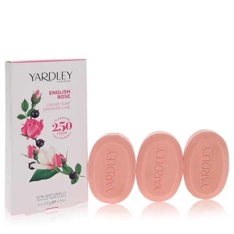 English Rose Yardley 3 x 3.5 oz Luxury Soap by Yardley London 104 ml by Brands HD
