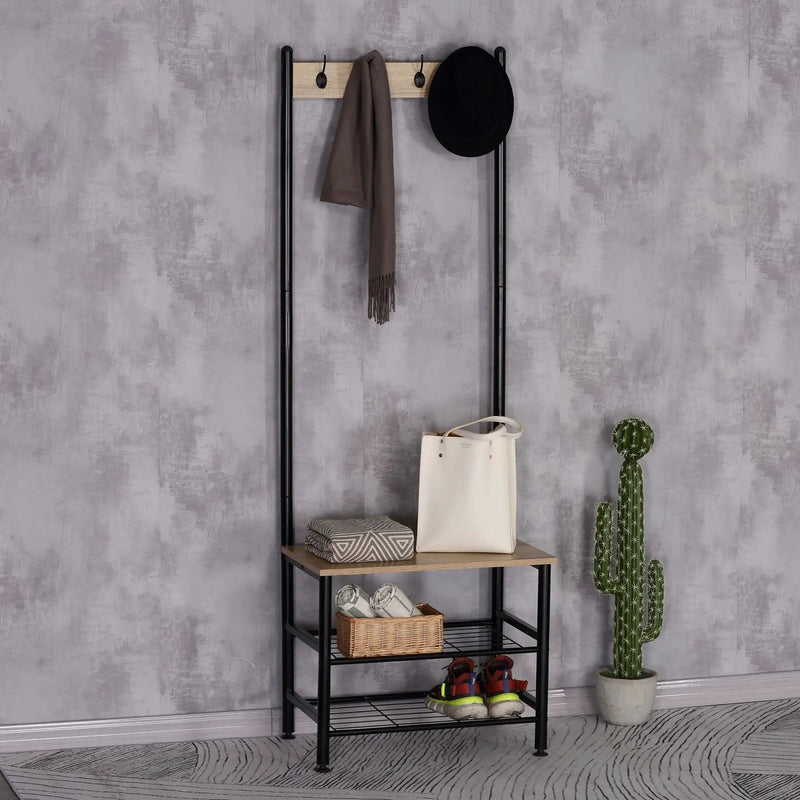 Coat Rack with Shoe Bench by salelink.co.nz