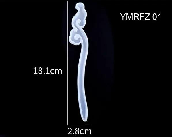 Silicone Hairpin Mould Clear Hairpin Hair Stick Mould DIY Epoxy Resin Mould Jewelry Casting Mouldfor Resin Hair Pin Making DIY Craft Supplies - 02 by Resin Art NZ