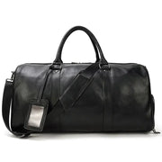 Leather Business Travel Bag - Premium Duffel with Multiple Compartments | Black & Bronze by Mead's Supply & Equipment Outfitters limited