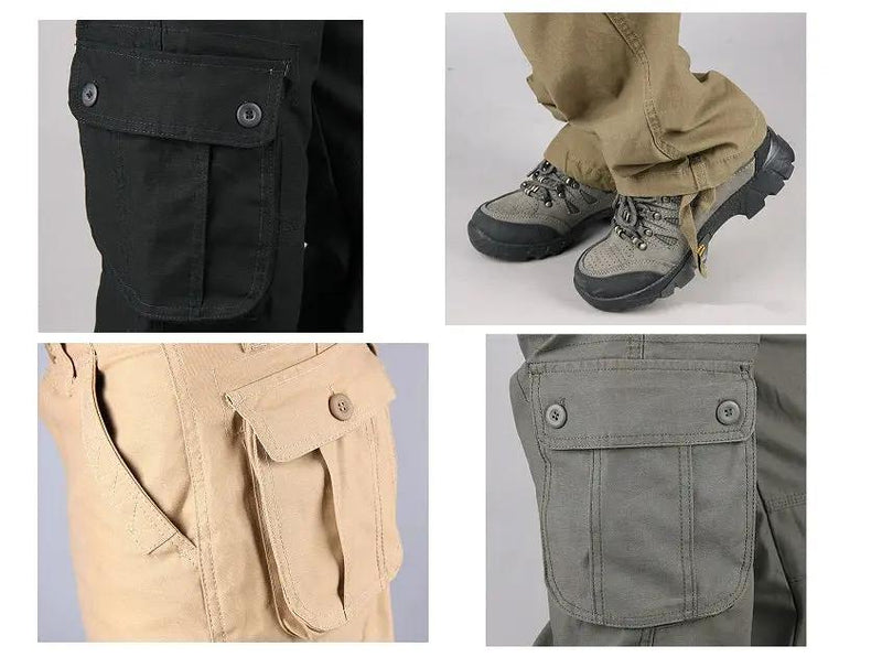 Cargo Pants Outdoor Solid Color Trousers Hiking Work Pants by dealonline.co.nz
