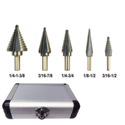 5PCS HSS Step Steel Cone Drill Titanium Bits Set by salelink.co.nz
