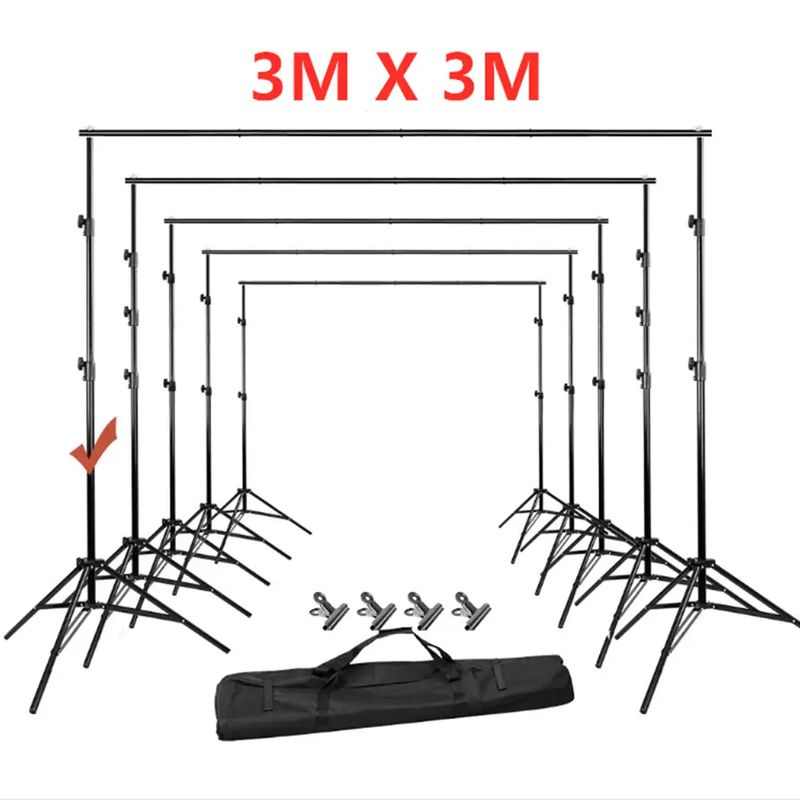 3M x 3M White Curtain Backdrop + Stand by salelink.co.nz