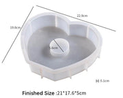 Heart Shape Clock Stand Moulds by Resin Art NZ