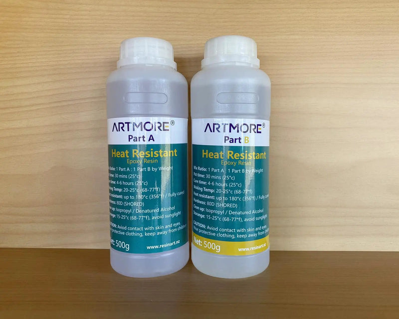 Artmore Heat Resistant Epoxy Resin - 1:1 by Weight 1kg Kit by Resin Art NZ