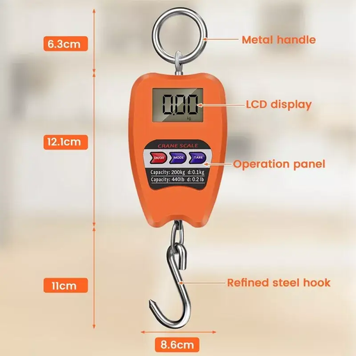 Crane Scale Weighing Digital Industrial Hanging Scale 200Kg by salelink.co.nz