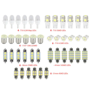 42Pcs Car Interior Combo LED Map Dome Door Trunk Light Bulbs White by salelink.co.nz