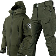 Outdoor Shark Skin Warm Camouflage Jacket and Pants Set - Tactical Softshell Fleece-Lined | Military Style by Mead's Supply & Equipment Outfitters limited