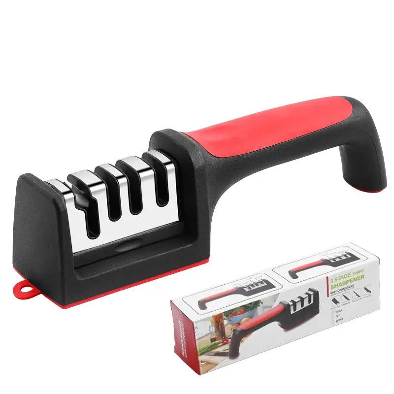Multi-functional Creative Three-segment Four-part Form Fast Fabulous Sharpening Product 01 Black And Red Four by China Dropship
