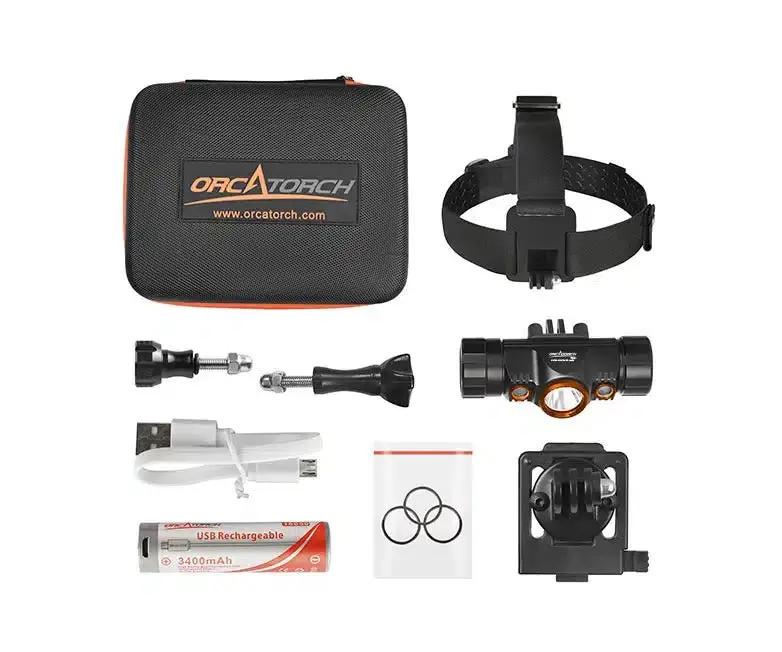 OrcaTorch TD01 Mazu 1200 Lumen Dive Headlamp by NZ Diver