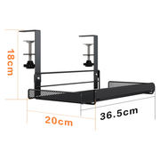 Under Desk Cable Management Tray No Drill, Metal Mesh Cable Tray with Clamp by salelink.co.nz