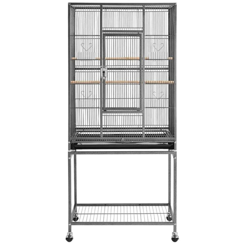 53.5″H Mobile Large Parrot Cage w/ Stand Bird Cage by Yaheetech
