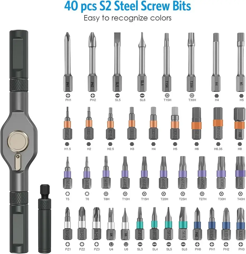 42 in 1 Magnetic Screwdriver Set Multi Bit Magneti DIY Ratchet Screwdriver Set by salelink.co.nz
