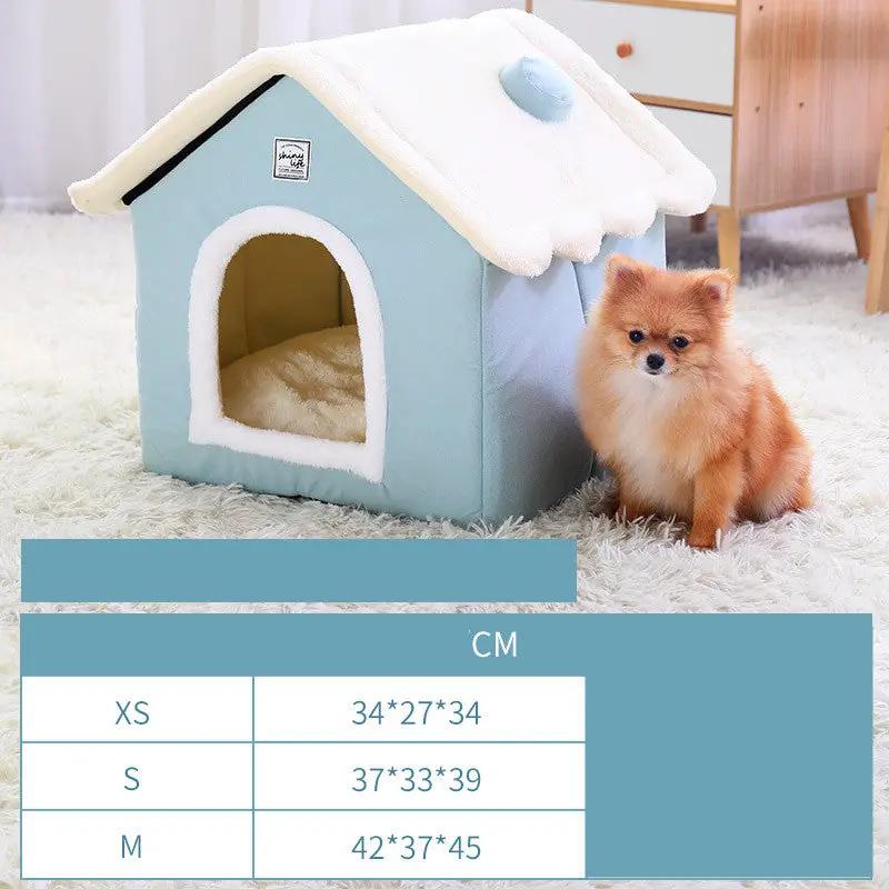 Cozy Closed Dog Kennel House Made With Soft Cloth For Pets by Action Outdoors Limited