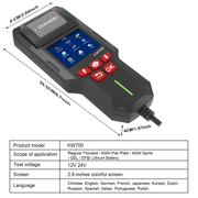 KW700 Digital Battery Tester by salelink.co.nz