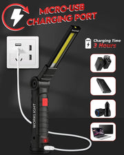 LED Flashlight USB Rechargeable With Magnetic For Work Hand Inspection by China Dropship