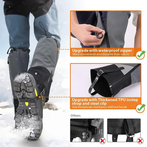 Amazon Outdoor Hiking Gaiters for Sand and Snow by Mead's Supply & Equipment Outfitters limited