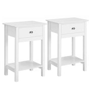 2pcs Improved Quality Wood Bedside End Table Storage Cabinet Night Stand by Yaheetech