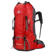 Mead's Supply & Equipment Outfitters limited Backpacks & Hiking Bags 60L Hiking Backpack with Rain Cover — Lightweight Nylon Trekking Pack 60L Hiking Backpack with Rain Cover — Lightweight Nylon Trekking Pack