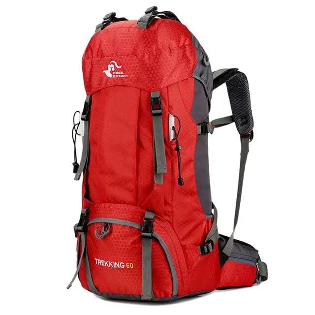 Mead's Supply & Equipment Outfitters limited Backpacks & Hiking Bags 60L Hiking Backpack with Rain Cover — Lightweight Nylon Trekking Pack 60L Hiking Backpack with Rain Cover — Lightweight Nylon Trekking Pack