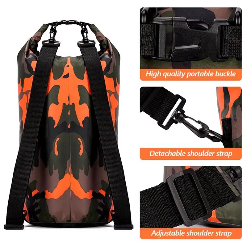 30L 15L Waterproof Dry Bags with Wet Separation Pocket Backpack for Kayaking Boating Swimming Outdoor Sports Bag XAZ9
