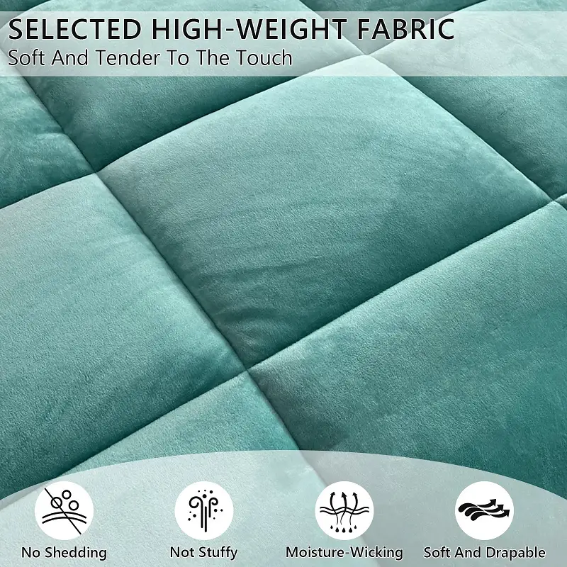 Thicken Blanket Soft Luxury Heavy 3kg Quilted Bedding Warm Cozy Machine Washable by dealonline.co.nz