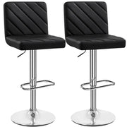 2pcs Modern PU Leather Swivel Bar Stools by Yaheetech