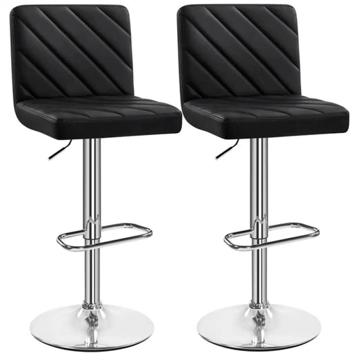 2pcs Modern PU Leather Swivel Bar Stools by Yaheetech
