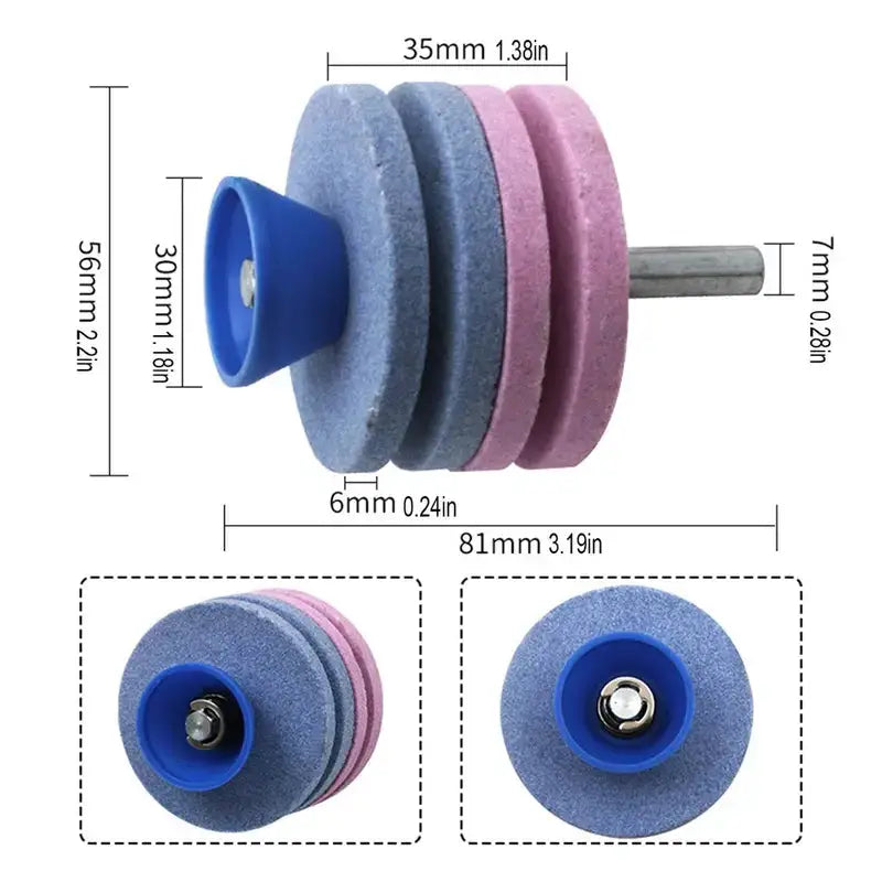 Zendrop Industrial 4 Layer Wind Power Knife Sharpener for Mower Blades Industrial 4 Layer Wind Power Mower Knife Sharpener