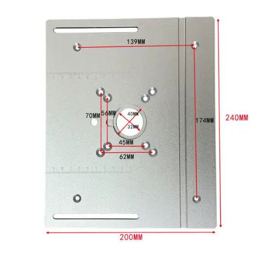 Aluminum Alloy Router Table Insert Plate by salelink.co.nz