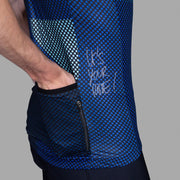 Euro Cycling NZ Clothing Bioracer Spitfire Jersey SS Blue Blitzz Bioracer Spitfire Short Sleeve Cycling Jersey Blue