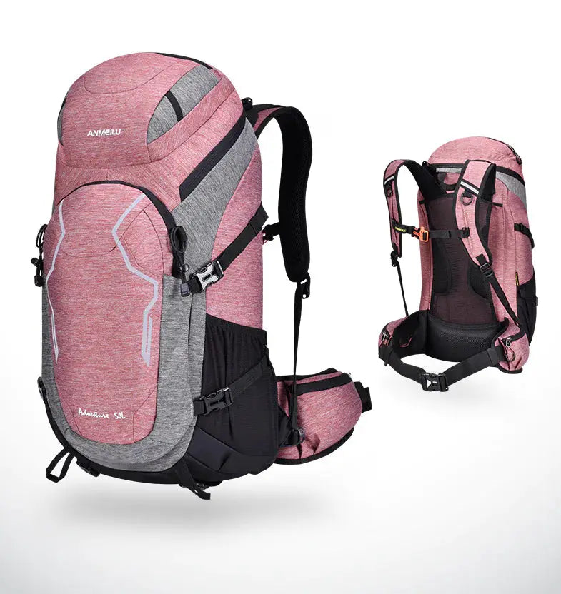 50L Nylon Hiking Backpack - Lightweight Outdoor Sports Pack with Embroidered Design | Adventure Rucksack by Mead's Supply & Equipment Outfitters limited