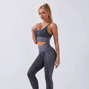 Seamless Snake Print Yoga Set for Women - Moisture-Wicking 2-Piece Activewear | Fitness Outfit by Mead's Supply & Equipment Outfitters limited