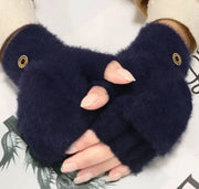 Women's Convertible Fingerless Gloves - Warm Fleece Flip Mittens | Winter Accessories by Mead's Supply & Equipment Outfitters limited