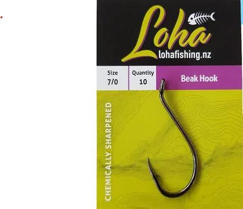 Loha HOOKS Loha Beak Hook 7/0 10pk Loha Beak Hook 7 0 10pk Chemically Sharpened For Reef