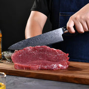 Damascus Chef Kitchen Knife Set 7 Inches Santoku Knife by China Dropship