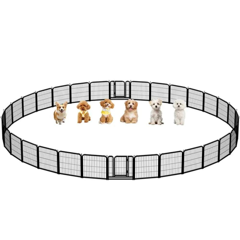 32pcs Dog Pen Metal Pet Playpen by Yaheetech