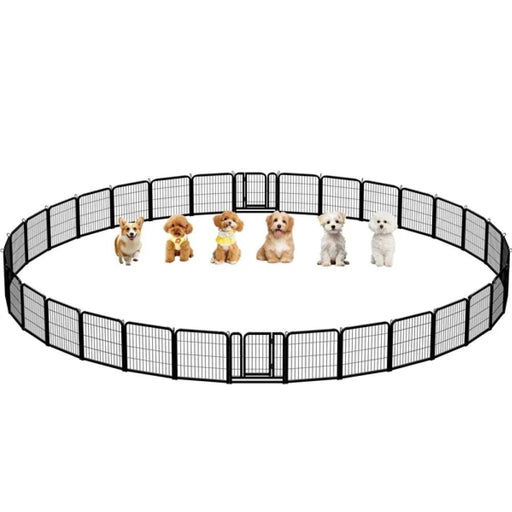 32pcs Dog Pen Metal Pet Playpen by Yaheetech