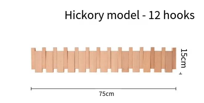 Simplicity Piano Key Wall Coat Rack Three Hook Wood Decor by Action Outdoors Limited