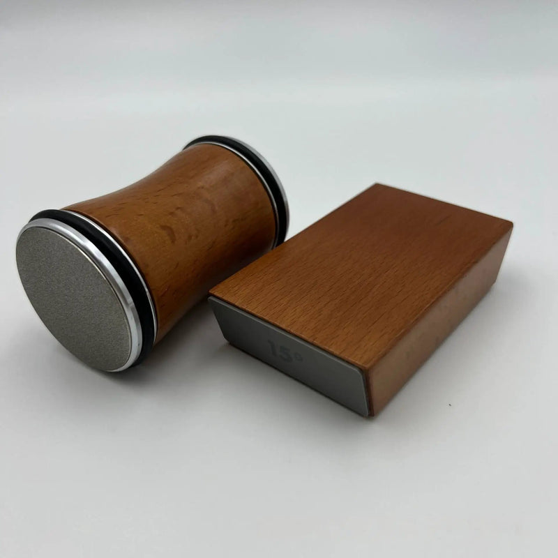 Solid Wood-Aluminum Alloy Emery Rolling Whetstone Wood Color by China Dropship