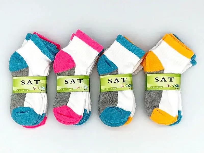(12 Pairs) 2-4 Years Kids' Ankle Socks Cushion Socks by dealonline.co.nz
