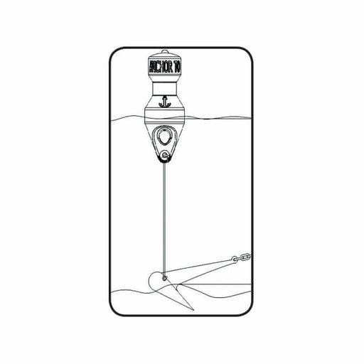Anchor Mooring Buoy with Led Light demonstrating anchoring position underwater.