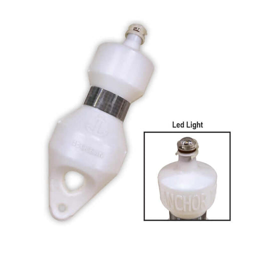 Anchor Mooring Buoy with Led Light - features reflective tape and LED flashlight for nighttime visibility.