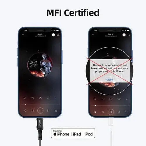 BroDeals Aux Cables Premium Lightning Aux Jack / Cable (Apple MFI Certified) Premium Lightning Aux Jack / Cable (Apple MFI Certified)