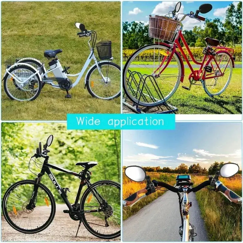 Acrylic Convex Bicycle Handlebar Mirrors (1pc or 2pcs) by Habicare