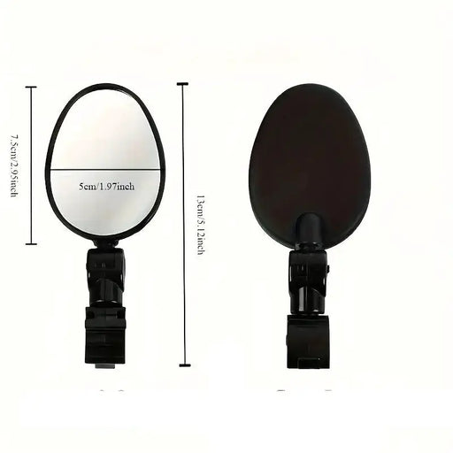 Acrylic Convex Bicycle Handlebar Mirrors (1pc or 2pcs) by Habicare