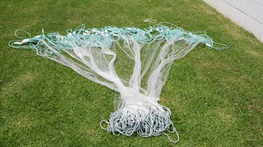 20M to 100m Herring Bait Fishing Nets 2.00" inch mesh spread out on grass.